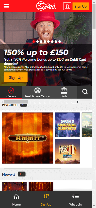 32Red Casino Mobile screenshot